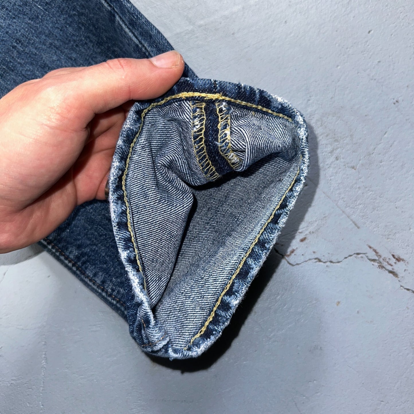 RRL Denim Zip Fly Slim Double RL Mens Jeans Mexico Sz 31x34 Med Wash RN 41381