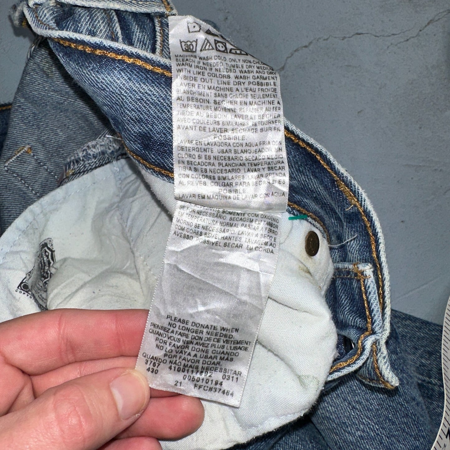 Levis 501 Vintage Y2K XX Straight Leg Jeans Blue Med Wash 34x30 Act 34x29