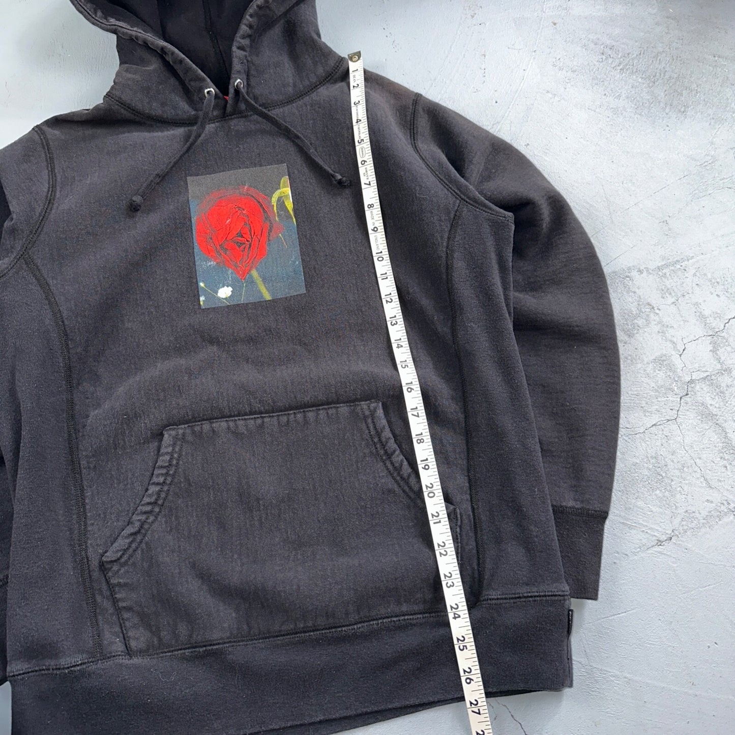 Supreme Araki Rose Hooded Sweatshirt Black Size Medium Hoodie FW16 2016