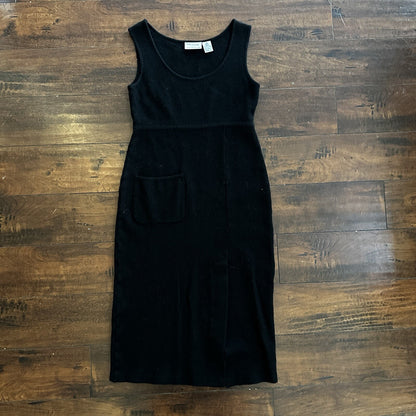 Preview Collection S Black Pure Wool X Fine Merino Sweater Dress Sleevless VTG