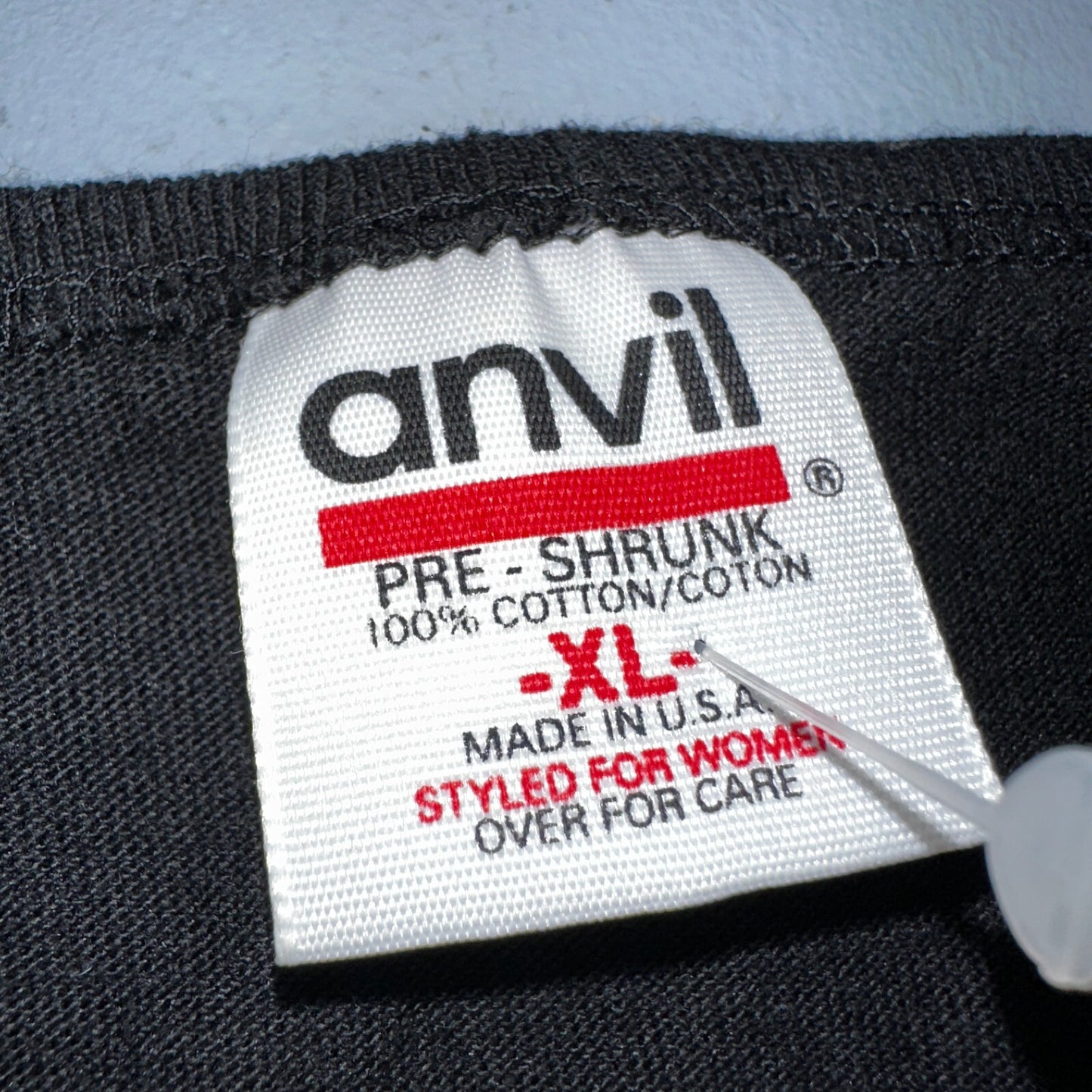 Nascar Team USA Anvil VTG T Shirt Womens XL Tank Top Solid Black Cars Racing