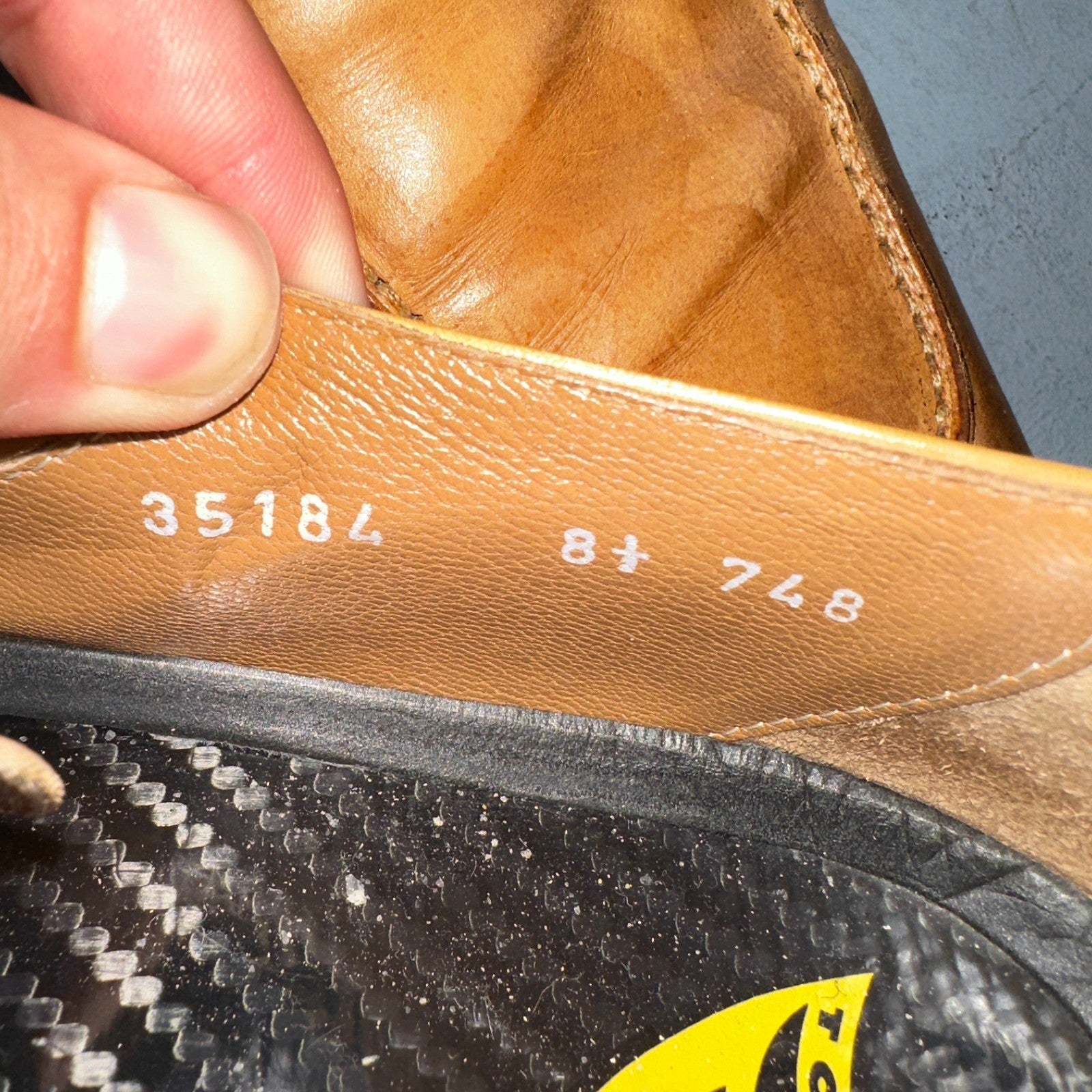 Michael Toschi Mario Men's Lace-up Brown Leather Shoes 8.5 Long Toe Classy