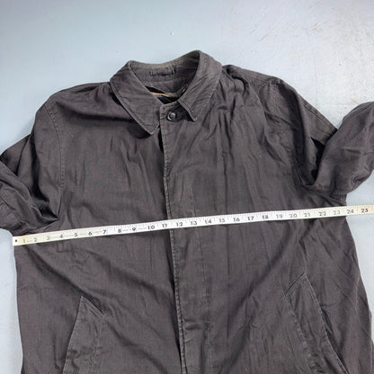 Vintage All Weather Trench Coat Mens Black Button Rain Coat 1960s 60s Liner