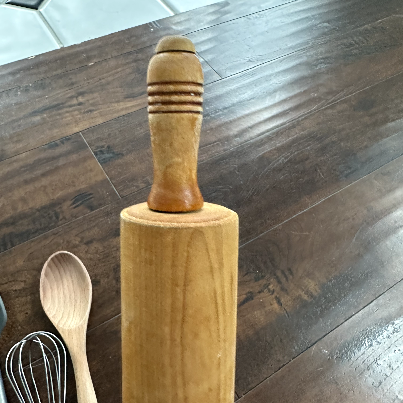 Kitchen Utensils Spatula Rolling Pin Wooden Spoon Mixing Spreading Glaze Lot Set