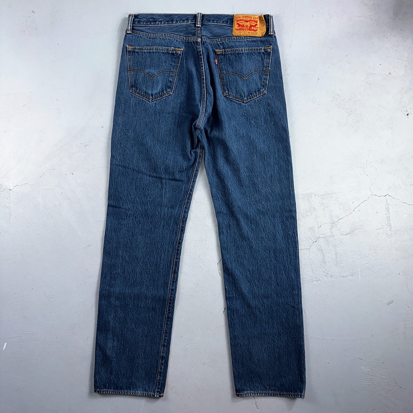 Levis 501 Y2K XX Straight Leg Jeans Blue VTG Med Wash 36x38 Act 33x33