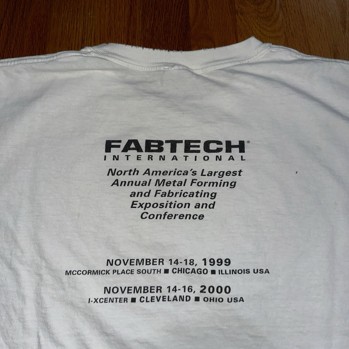 Fabtech Fab Tech International Metal Work Vintage T Shirt Y2K Cool Graphic Iron