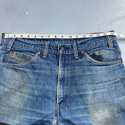 Levis 517 Vintage 90s Canada Orange Tab Bootcut Flare Blue Worn Jeans Act 33x30