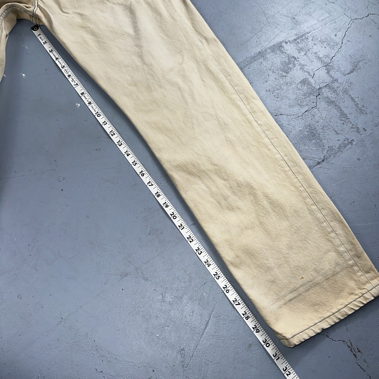 Levis 501 Vintage 90s USA XX Straight Leg Jeans Yellow Khaki 36x32 Act 34x31