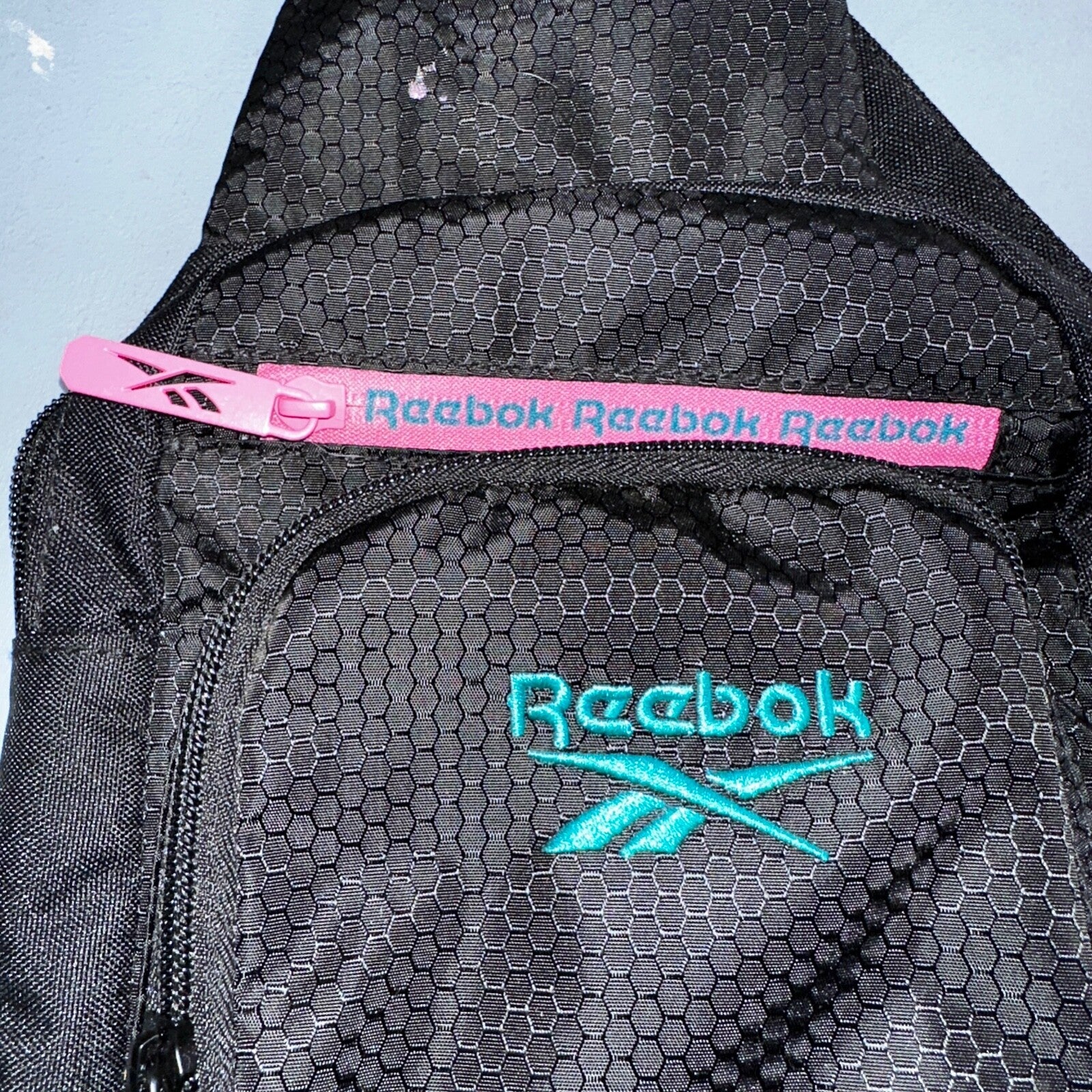 REEBOK Cosmos Crossbody Sling Bag Back Pack Black Pink Lightweight NWT