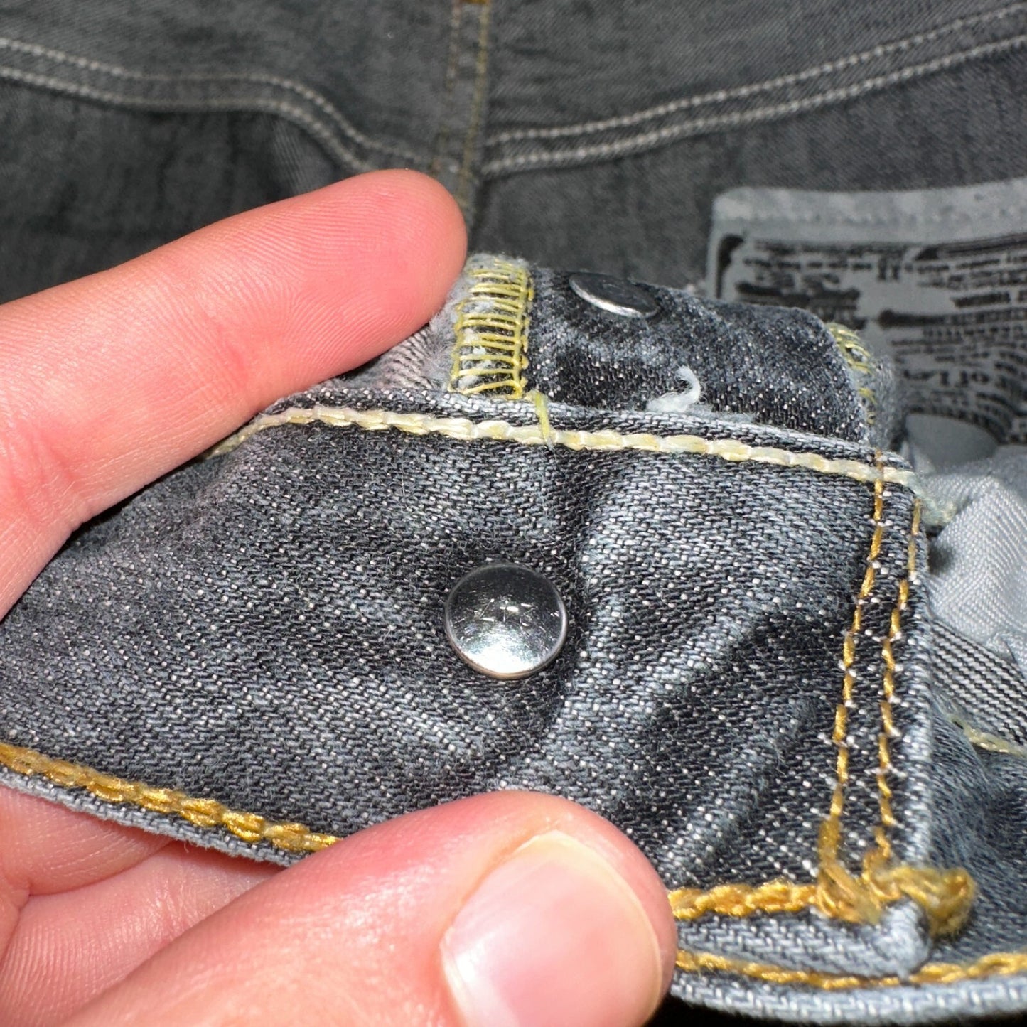 Levis 501 Vintage Y2K XX Straight Leg Jeans Black Light Wash 34x34 Act 33x33