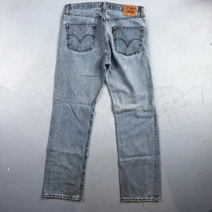 Levis 501 Vintage Y2K XX Straight Leg Jeans Blue Light Wash 36x34 Act 35x32