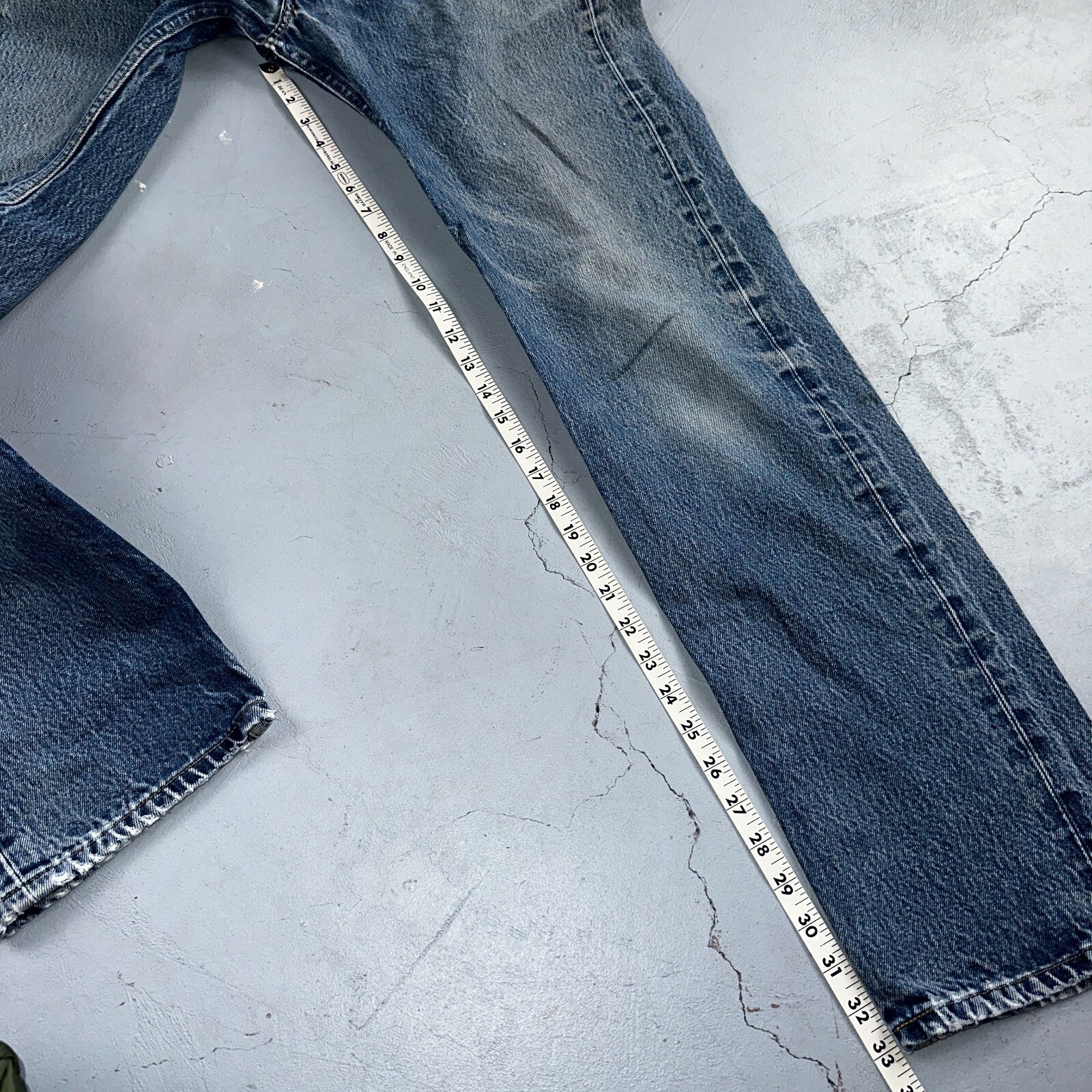 Levis 501 Vintage 90s USA XX Straight Leg Jeans Blue Med Wash 34x38 Act 31x33