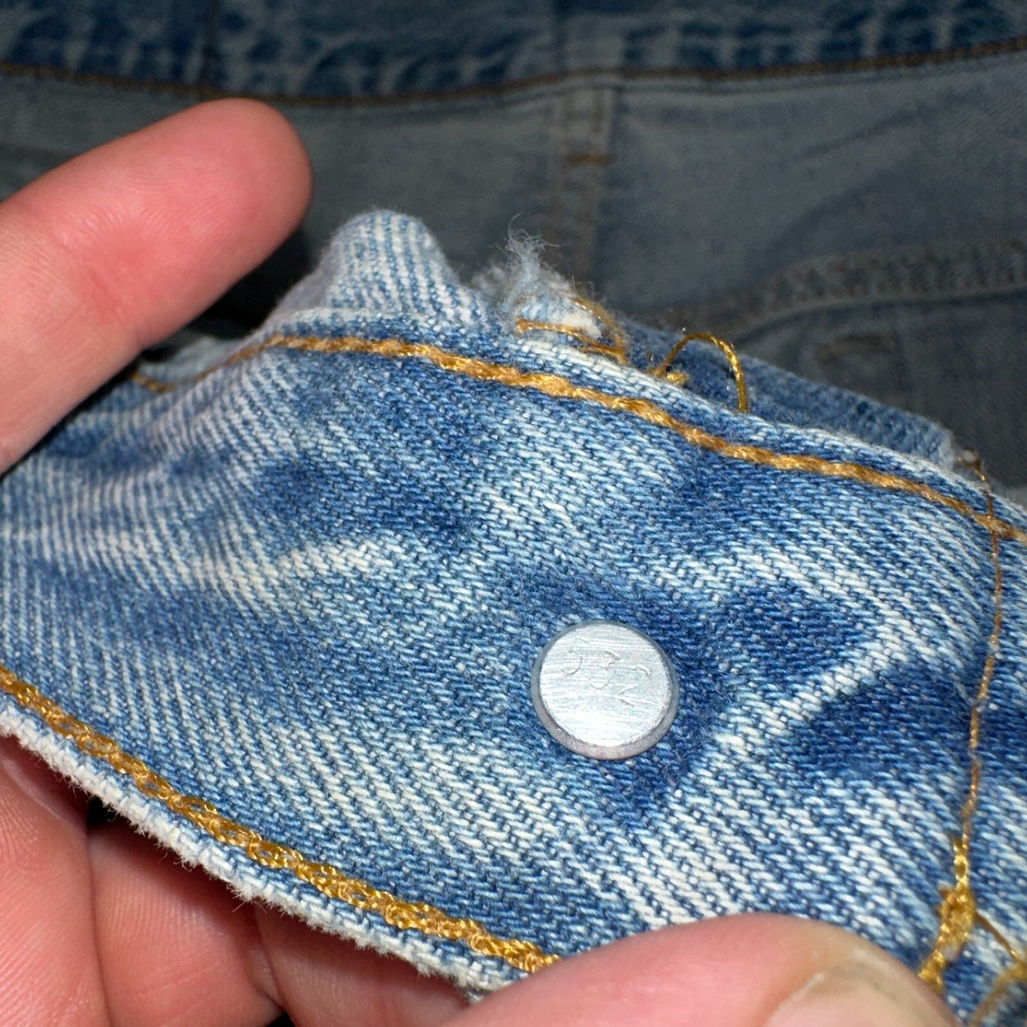 Levis 501 Vintage 90s USA XX Straight Leg Jeans Blue Custom Love 36x34 Act 33x32