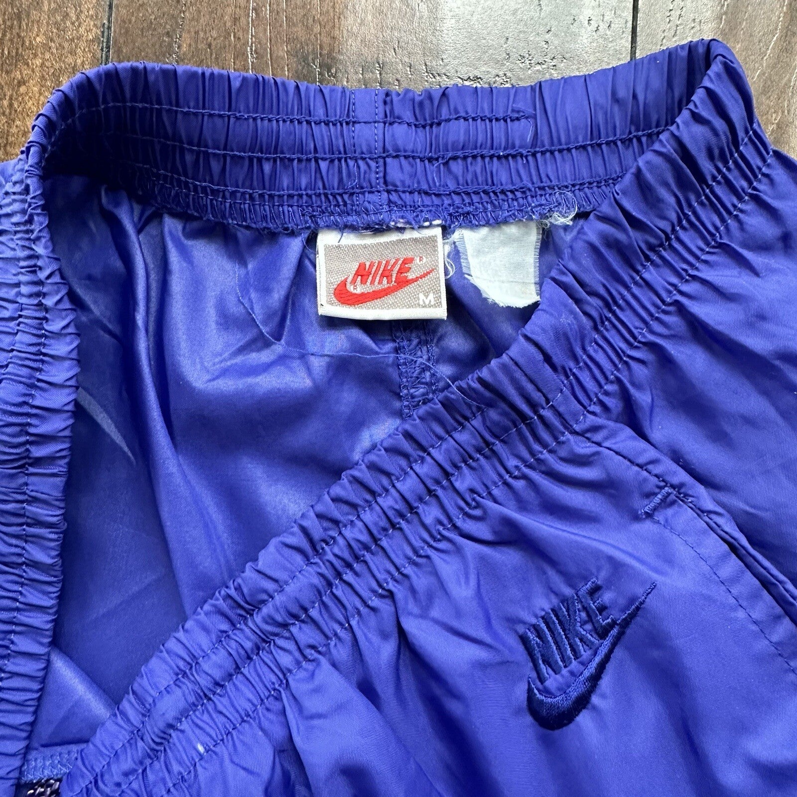 Nike Vintage 90s Gray Tag Windpants Track Pants Ankle Zip Unlined Purple M