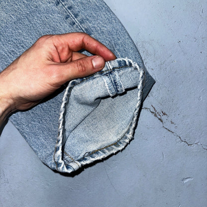 Levis 501 Vintage 90s USA XX Straight Leg Jeans Blue Light Wash 34x34 Act 32x32