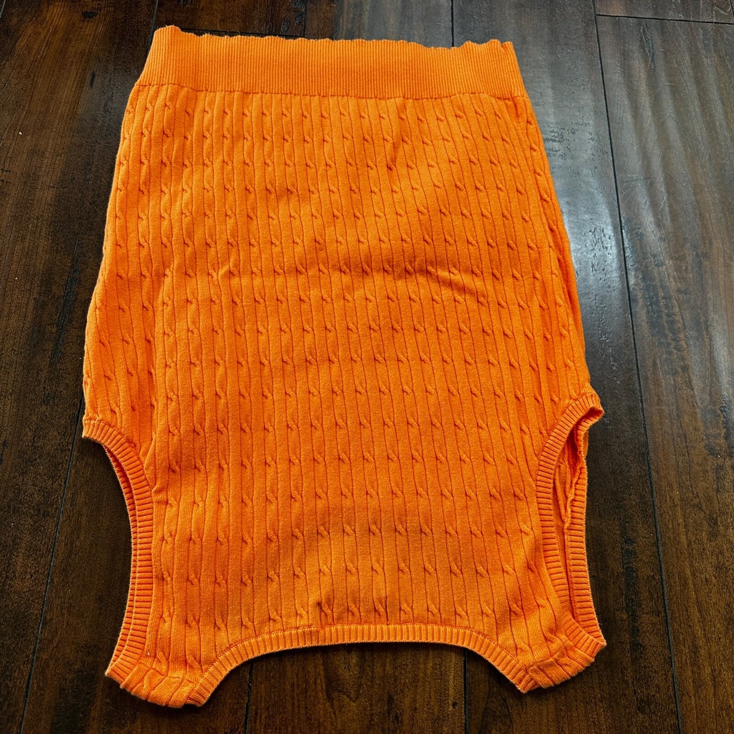 Eddie Bauer Tank Top Womens L Orange Knit Pima Cotton Soft VTG Style Vest Cool