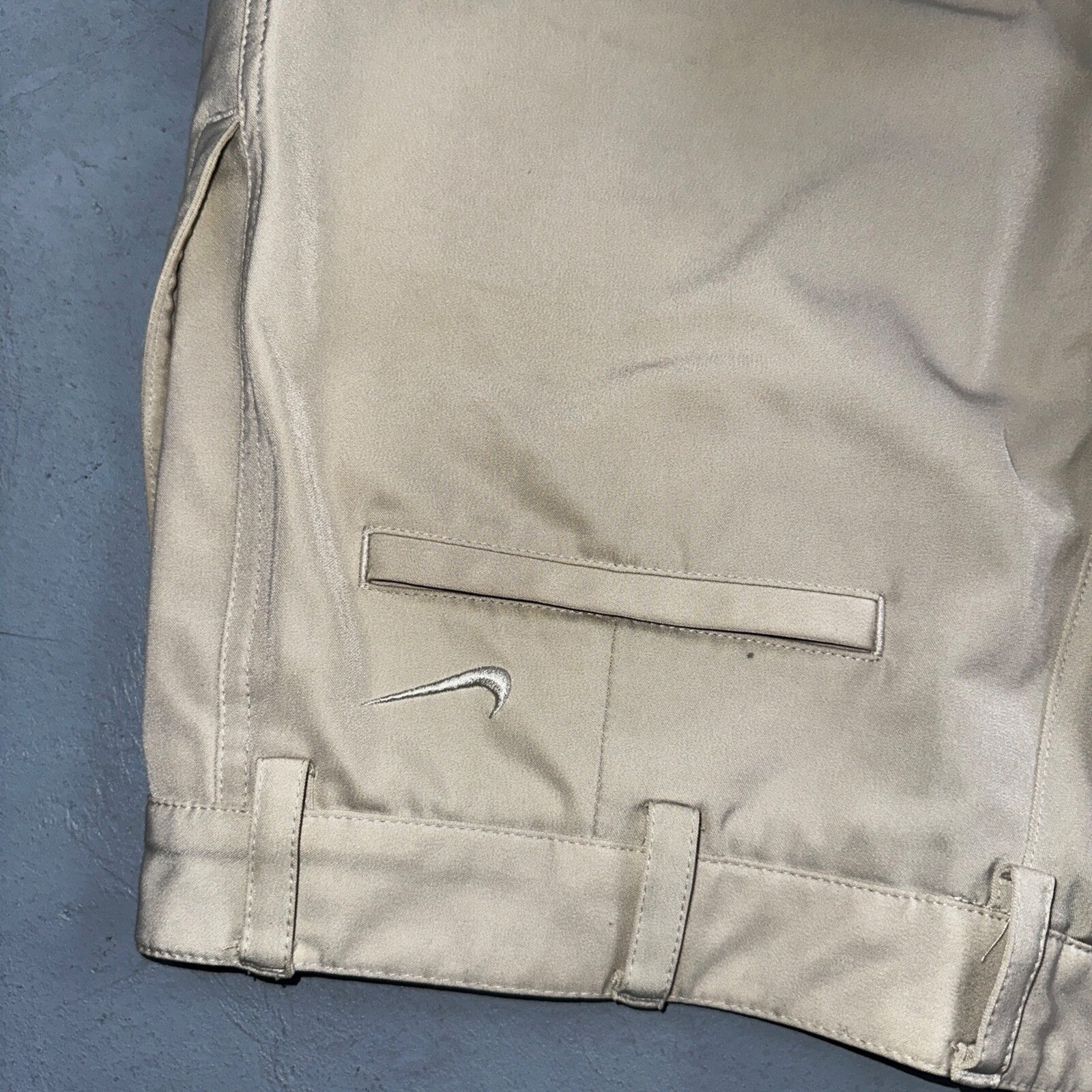 Nike Mens Golf Athletic Gym 32 Muscle Shorts Dri Fit Tan Gym Sports M