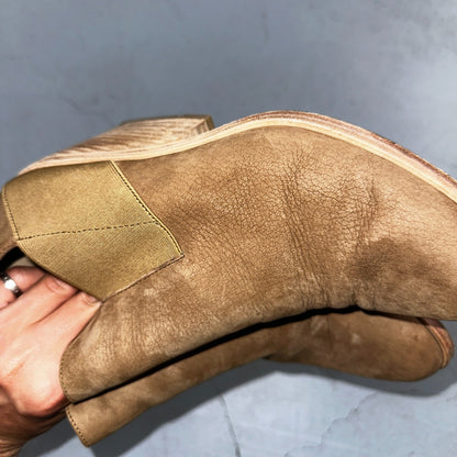 Eileen Fisher Vero Cuoio Evan Tan Soft Leather Ankle Booties Boots Size 9.5