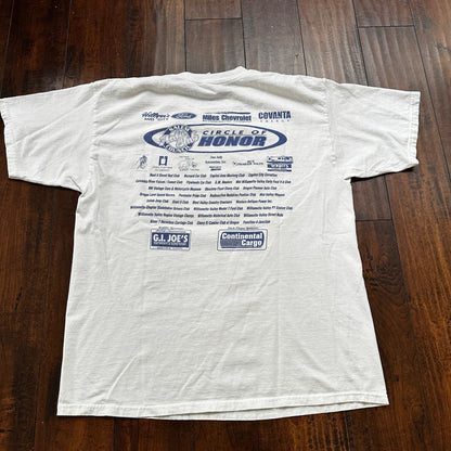 Hot Summer Nights Racing Cars VTG T Shirt 2003 Brooks Oregon PDX Muscle Y2K