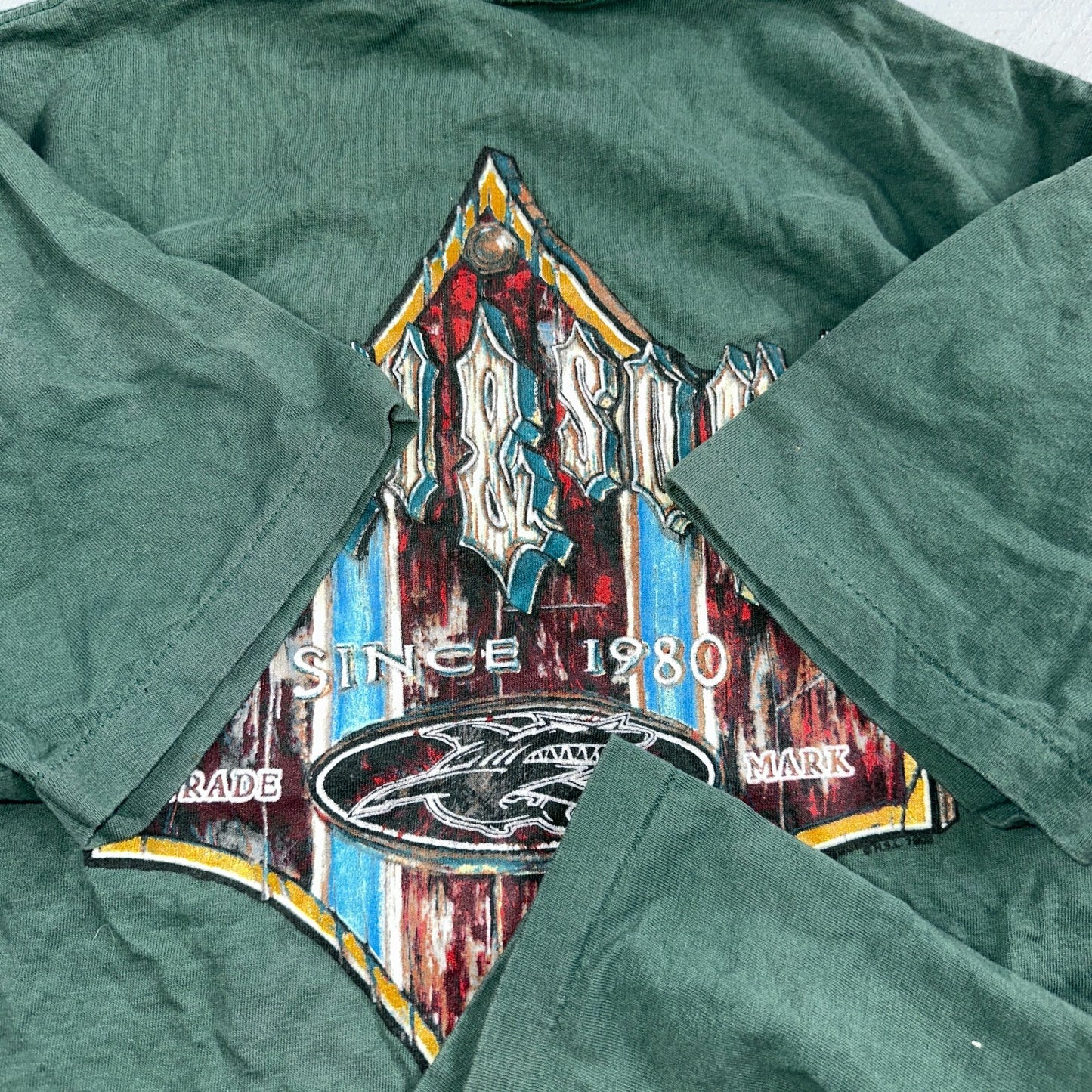 Maui & Sons Shark 90s VTG T Shirt Gameshark Ocean Hawaii USA Single Stitch