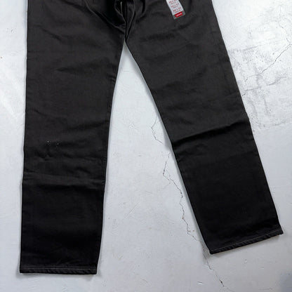 Levis 501 Deadstock Vintage 90s USA XX Straight Leg Jeans Black Dark Wash 36x32