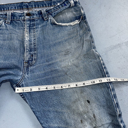 Levis 517 Vintage 80s USA Orange Tab Bootcut Flare Blue Worn Jeans Act 34x27