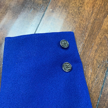 Vintage USA Rockabilly Womens Dress Jacket Blue 60s 70s Top Blazer Sanforized