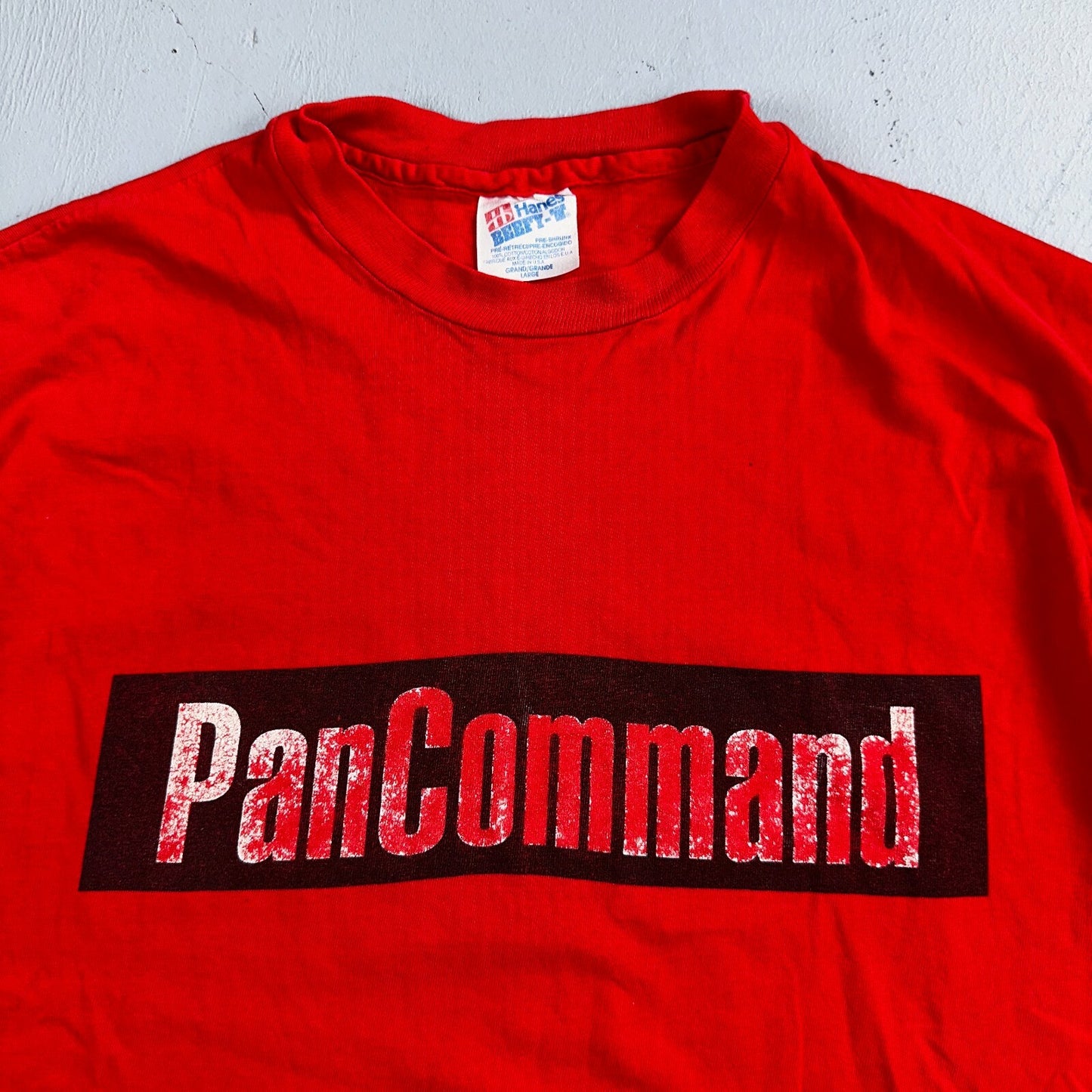 Hanes Pan Command Hot VTG T Shirt Single Stitch Computer Random Graphic Auto L
