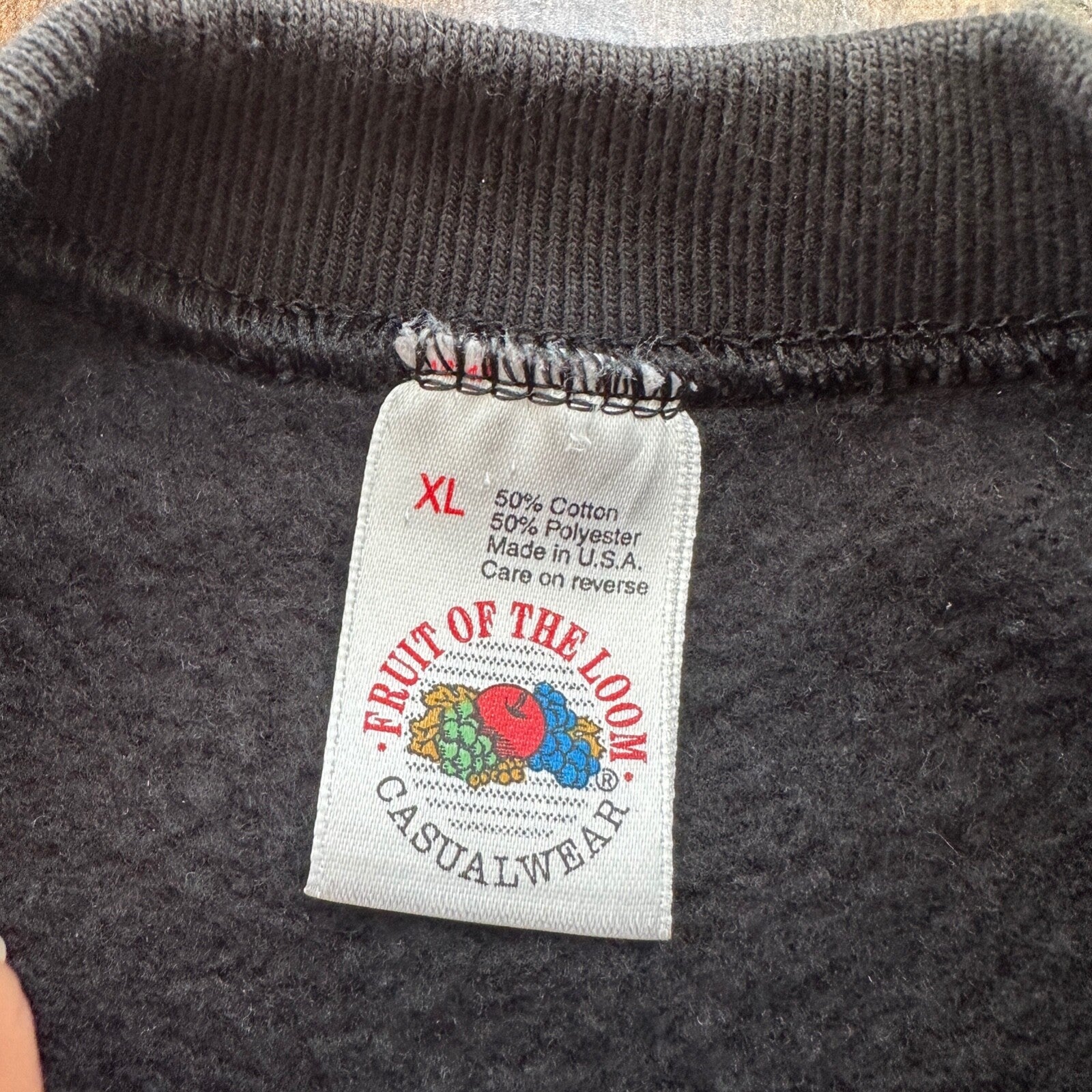 Black Vintage Sweatshirt Crewneck FOTL Rap Rainbow Print Music Joseph 90s XL