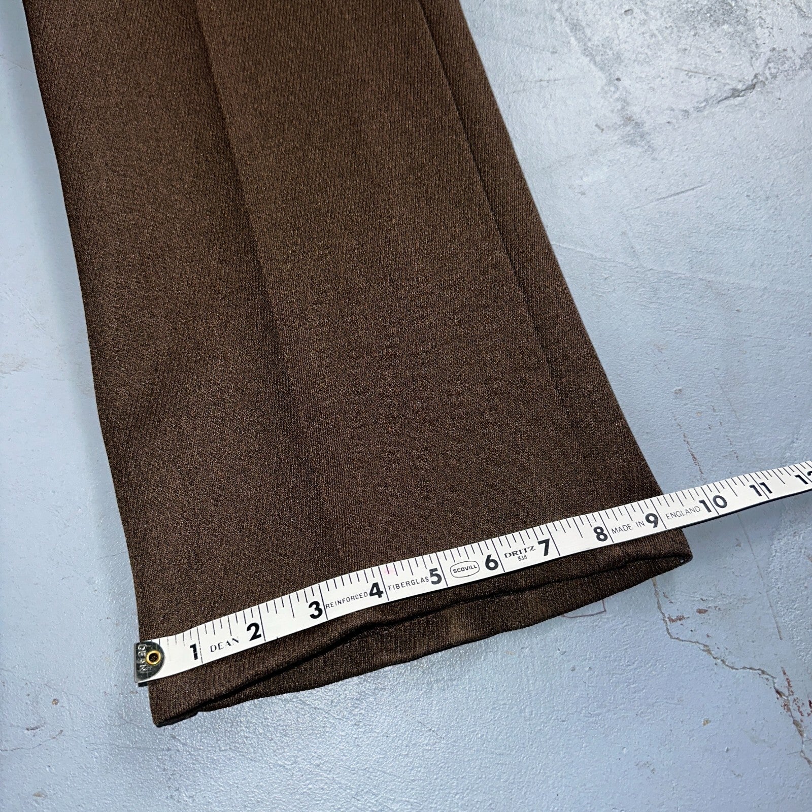 Levis 70s USA 517 36x31 Bootcut Pants Brown Polyester Slacks Vintage 35x30