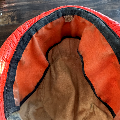 Vintage 1950s Fisherman Hunting Hat Cap Bucket Orange 7 1/8 WWII 50s 60s
