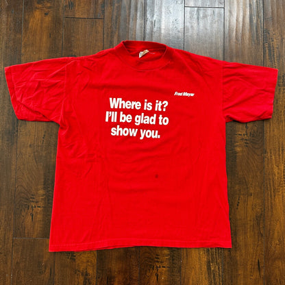 Fred Meyer Food Funny Vintage T Shirt Grocery Store Worker Halloween 80s 90s