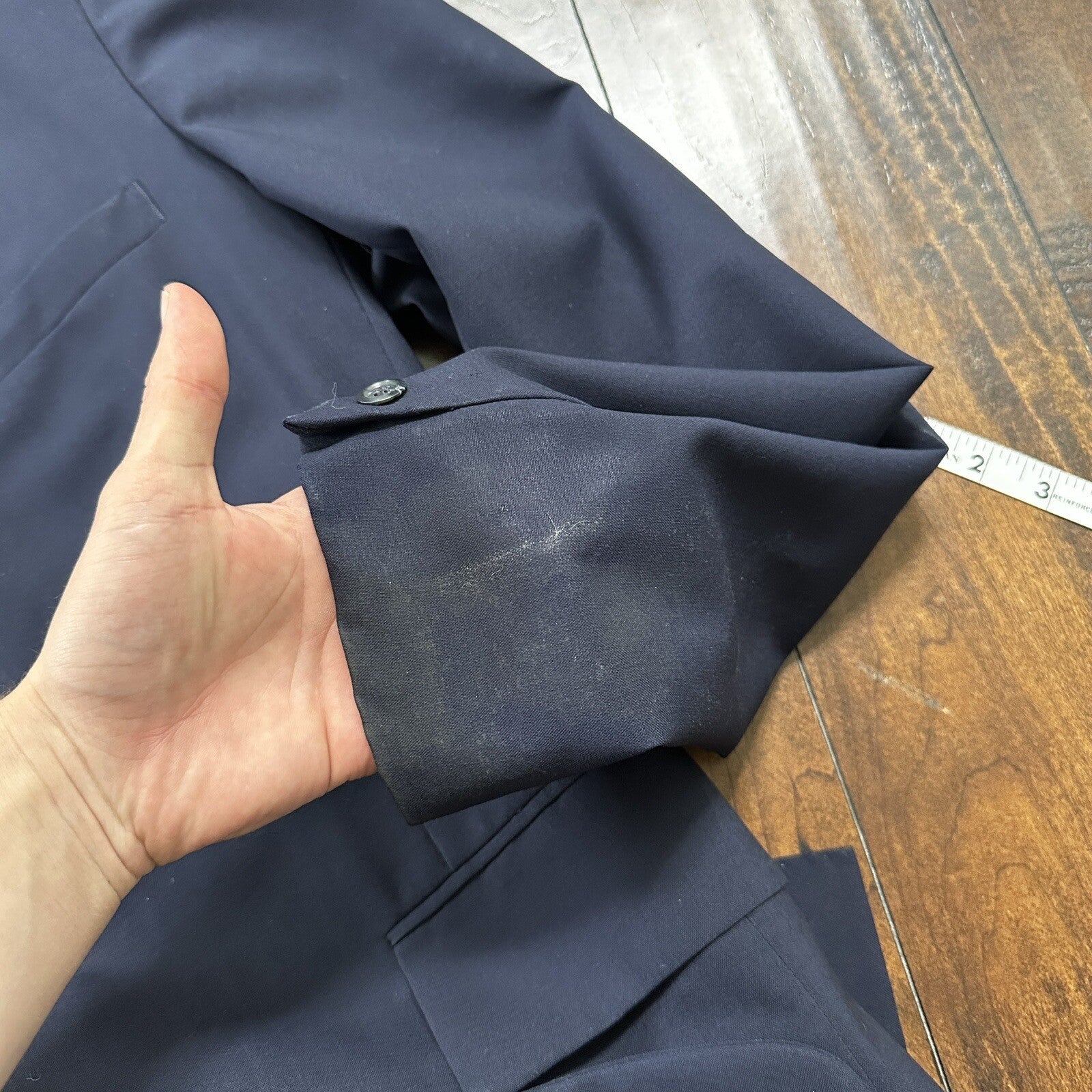 1960s 1970s Navy Oregon Sport Jacket VTG Mens Suit 42 33x33 Rockabilly Classy