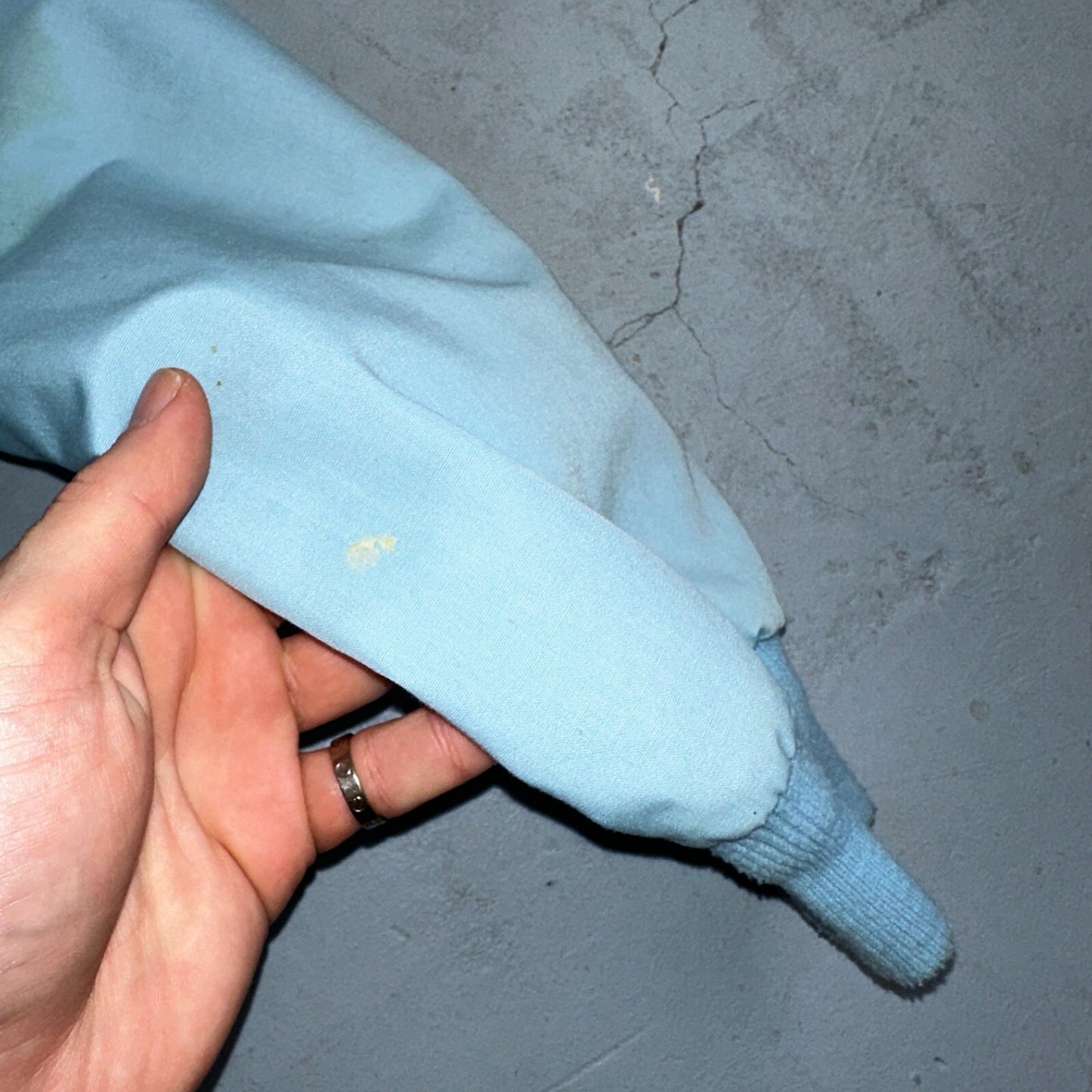 Vintage JC Penneys 70s Derby Jacket Sports USA Baby Blue Talon Bomber Large