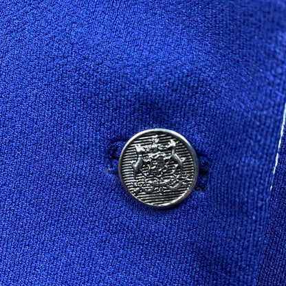 Vintage USA Rockabilly Womens Dress Jacket Blue 60s 70s Top Blazer Sanforized