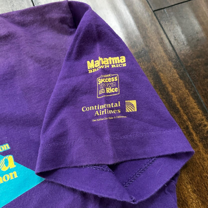 Marathon 50K Running NYC Vintage T Shirt 90s Purple FOTL Single Stitch Run USA