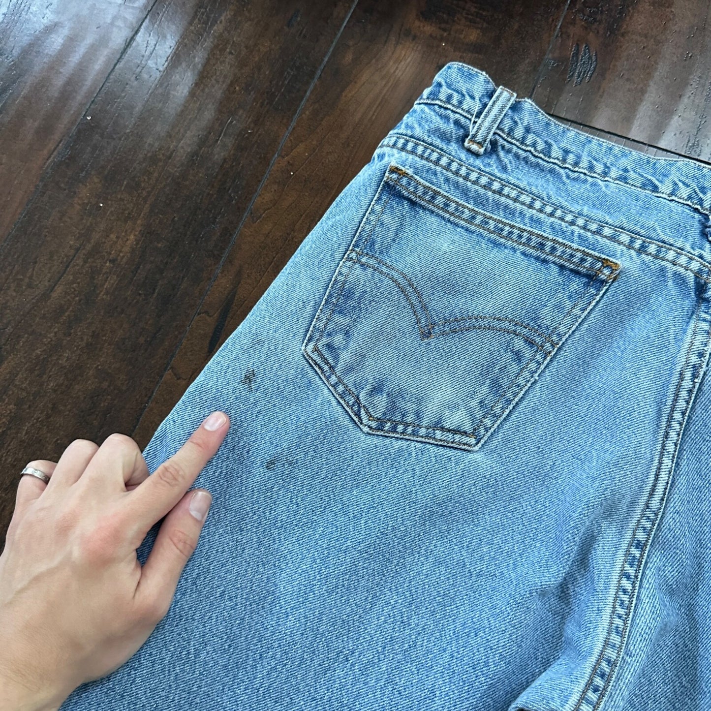 Vintage 80s Levis 505 Light Blue 70s Jeans USA Orange Tab 34x30 Act 31x29