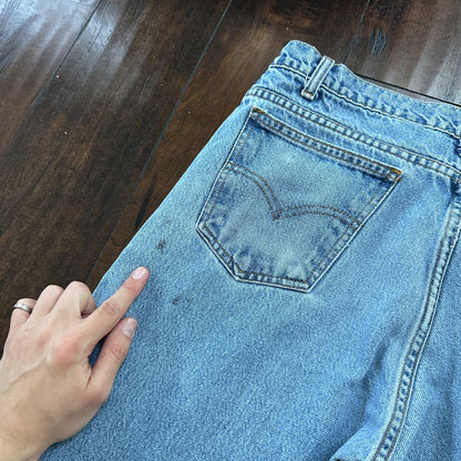 Vintage 80s Levis 505 Light Blue 70s Jeans USA Orange Tab 34x30 Act 31x29