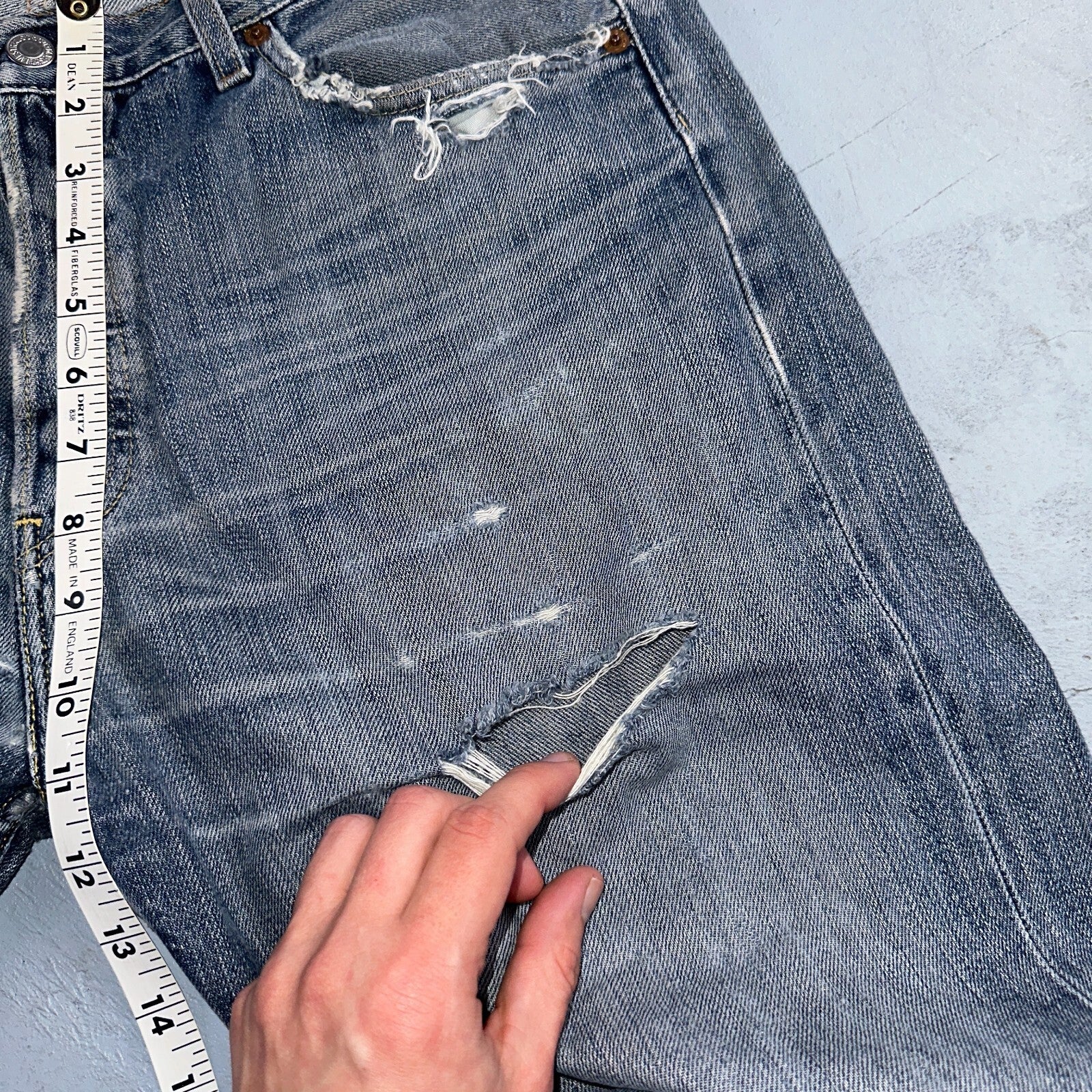 Levis 501 Vintage Y2K XX Straight Leg Jeans Blue Med Wash 34x36 Act 33x30