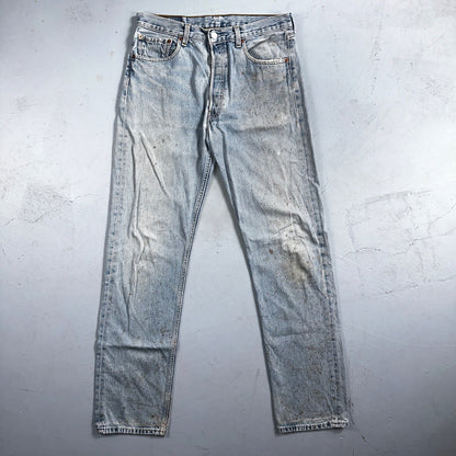 Levis 501 Vintage Y2K XX Straight Leg Jeans 33x34 Light Wash 2000s Act 31x32
