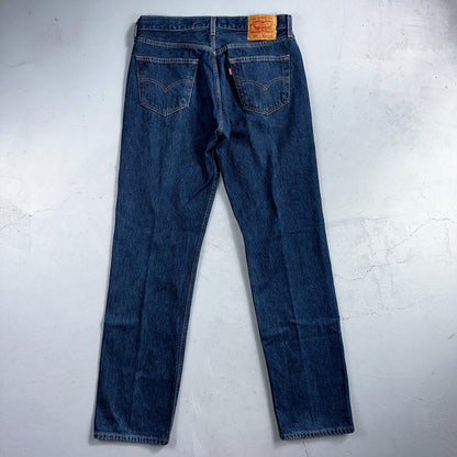 Levis 501 Vintage Y2K 90s XX Straight Leg Jeans Blue Dark Wash 34x34 Act 32x33