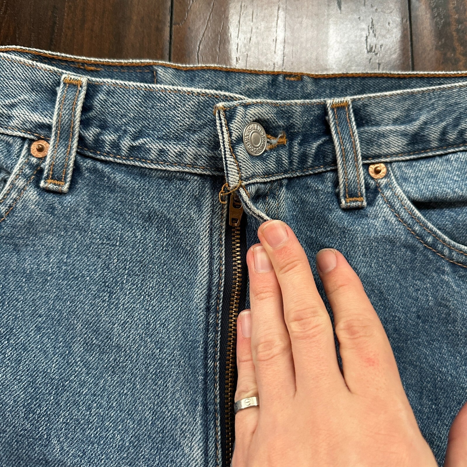 VTG Levis 517 Jeans Mens 36x30 Blue Denim Bootcut USA Made 90s Act 34x29