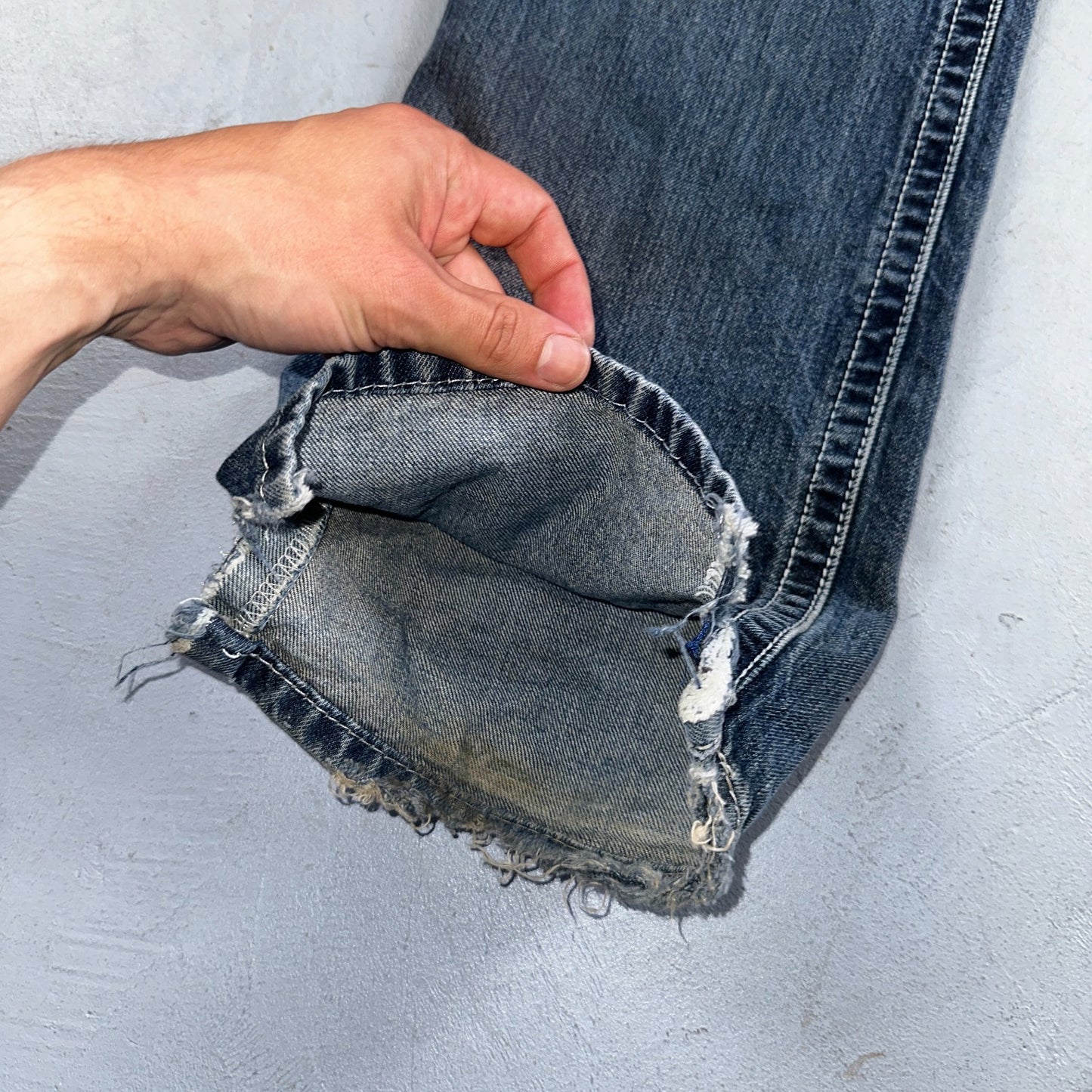 Ariat Jeans Mens 30 X 34 Blue Denim Rebar M4 Relaxed Boot Cut Workwear Country