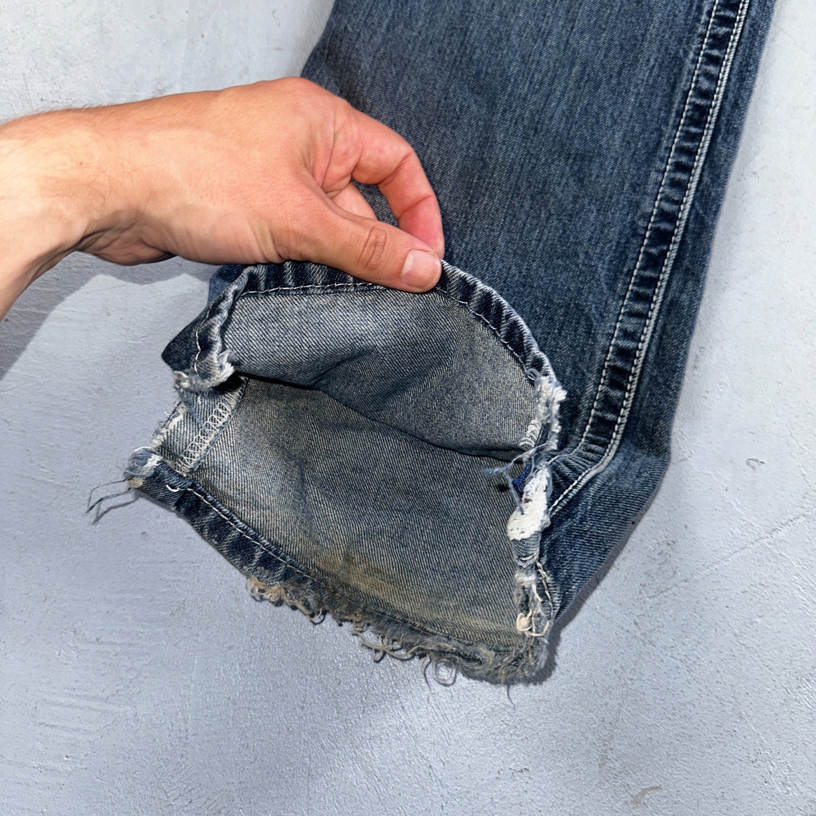 Ariat Jeans Mens 30 X 34 Blue Denim Rebar M4 Relaxed Boot Cut Workwear Country