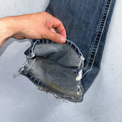 Ariat Jeans Mens 30 X 34 Blue Denim Rebar M4 Relaxed Boot Cut Workwear Country