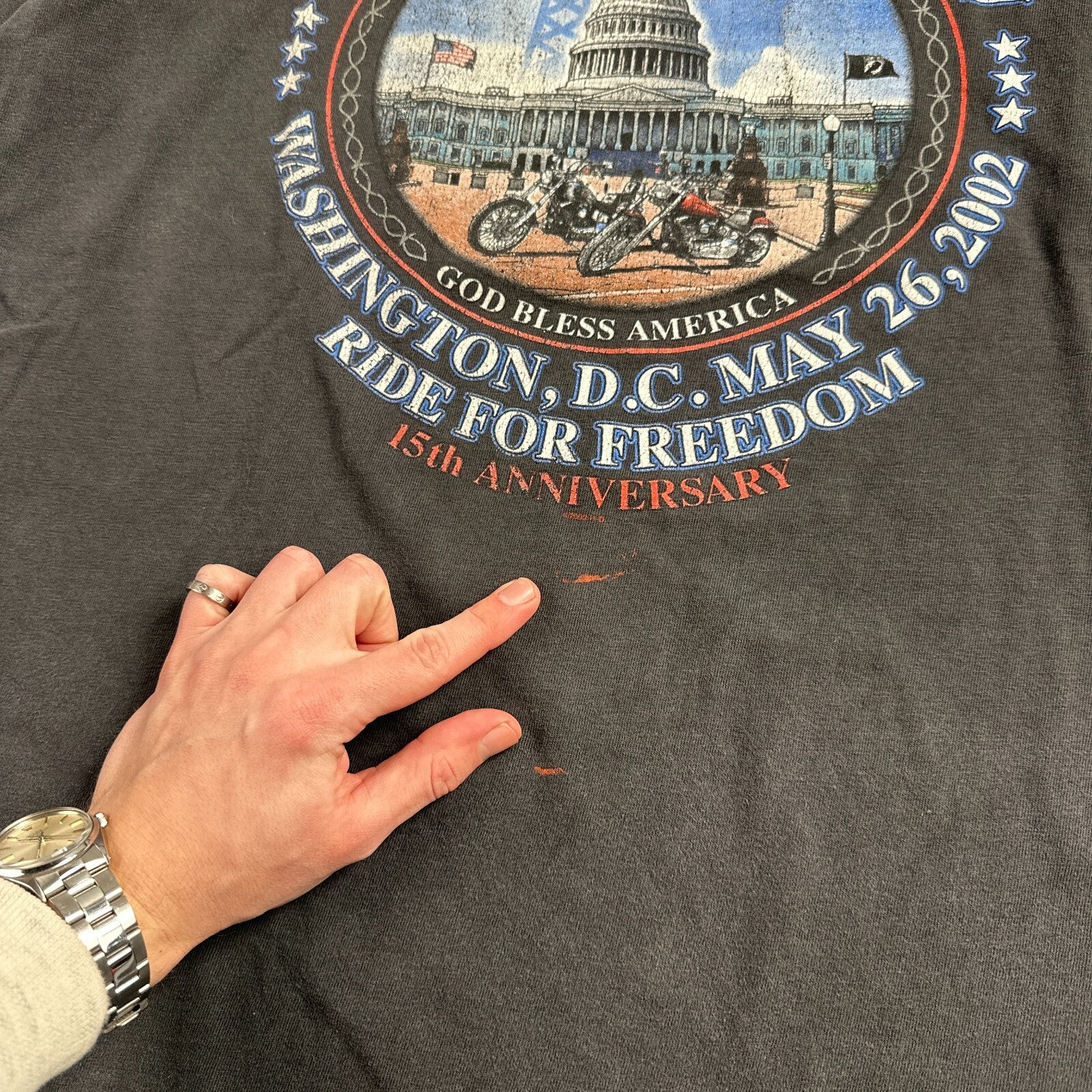 Harley Davidson Washington DC VTG T Shirt Motorcycle Bike Graphic Y2K Ride 3D