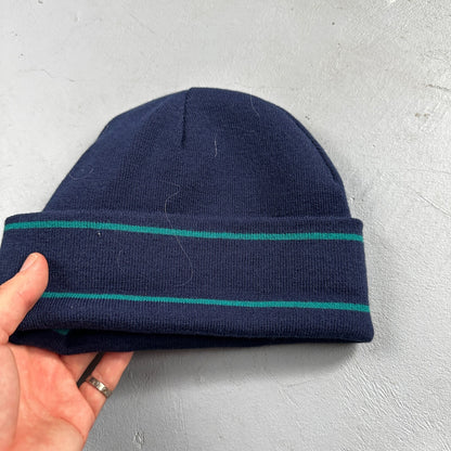 Nike VTG MLB Seattle Mariners LOGO Knit Skull Cap Beanie Hat 90s Double Sided