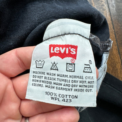 Vintage 90s Mexico Levis 501 XX 34x36 USA Tag Jeans Y2K Black Act 33x36