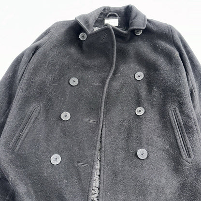 LL Bean Blue 100% Wool Pea Coat 3M Thinsulate Double Breasted Women’s Sz 10 VTG