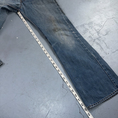 Levis 517 Vintage 80s USA Orange Tab Bootcut Flare Blue Jeans Talon Act 30x29